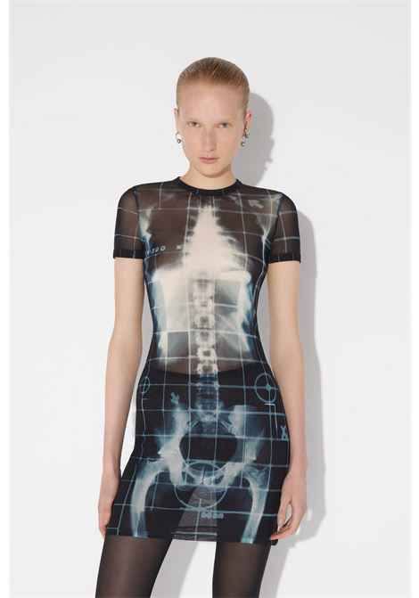 abito corto squeletor donna nero e blu JEAN PAUL GAULTIER | 25/33-F-RO310-T580005956